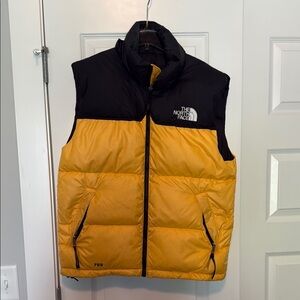 The North Face Black and Yellow Puffer Jacket with Insulated Quilting